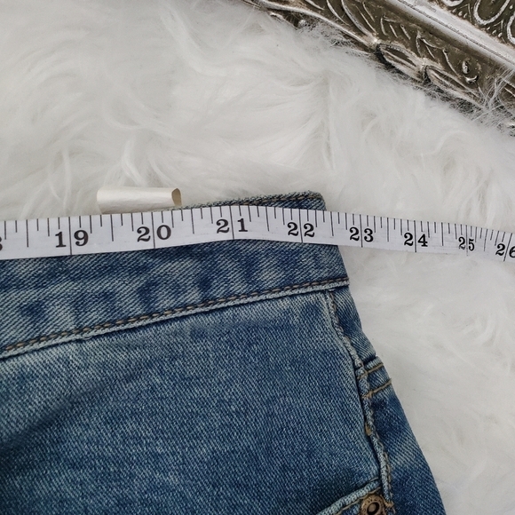 New! Boohoo Blue Plus Split Hem Straight Leg Jeans Mid Blue Size US 20. … - Picture 4 of 10